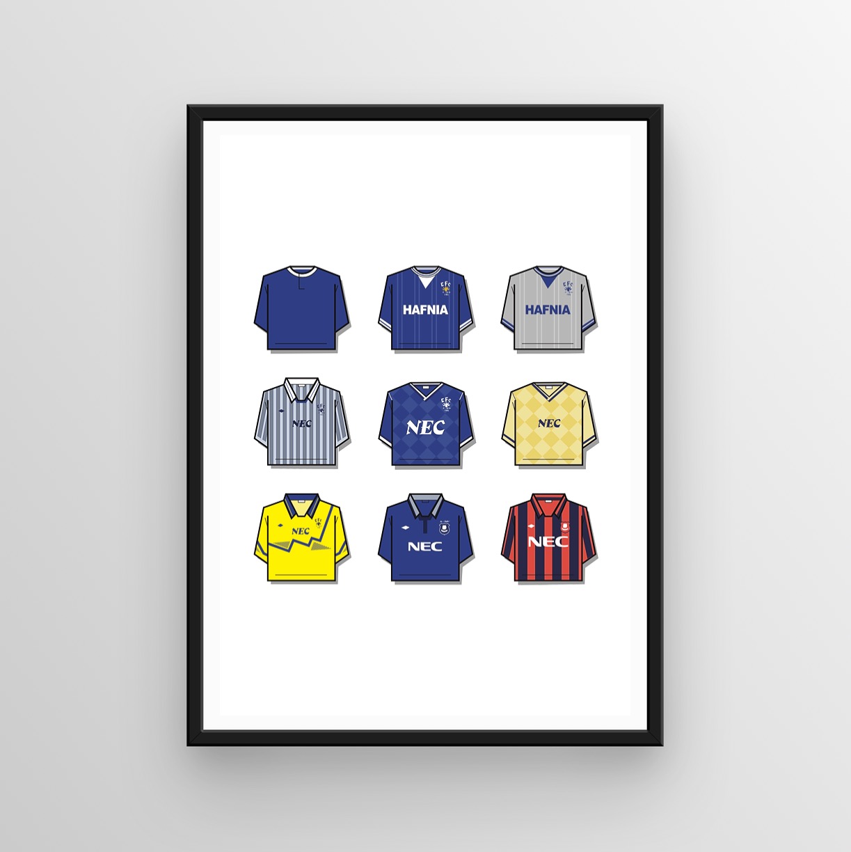 Everton Shirt History Print