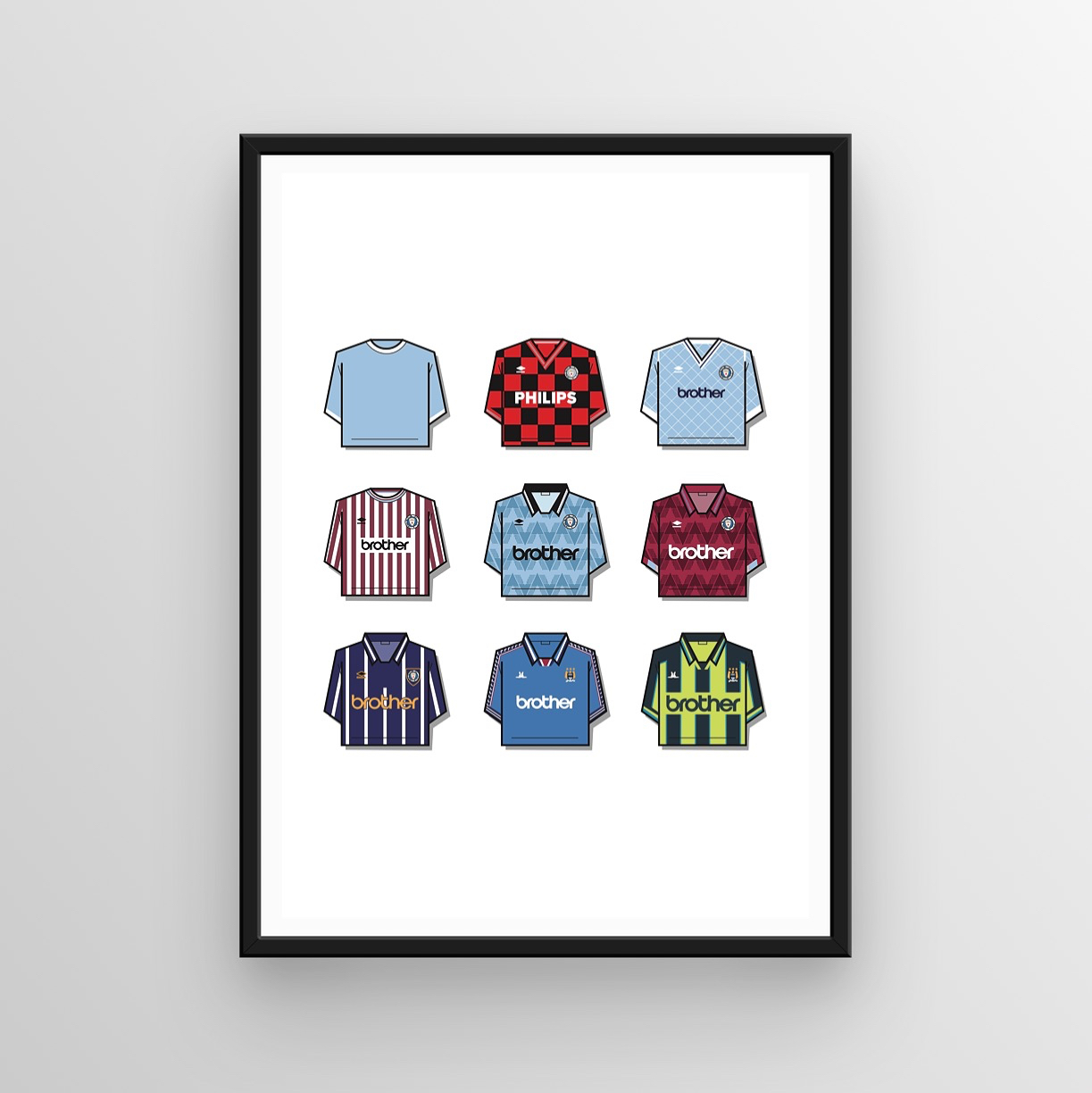 Man City Shirt History Print