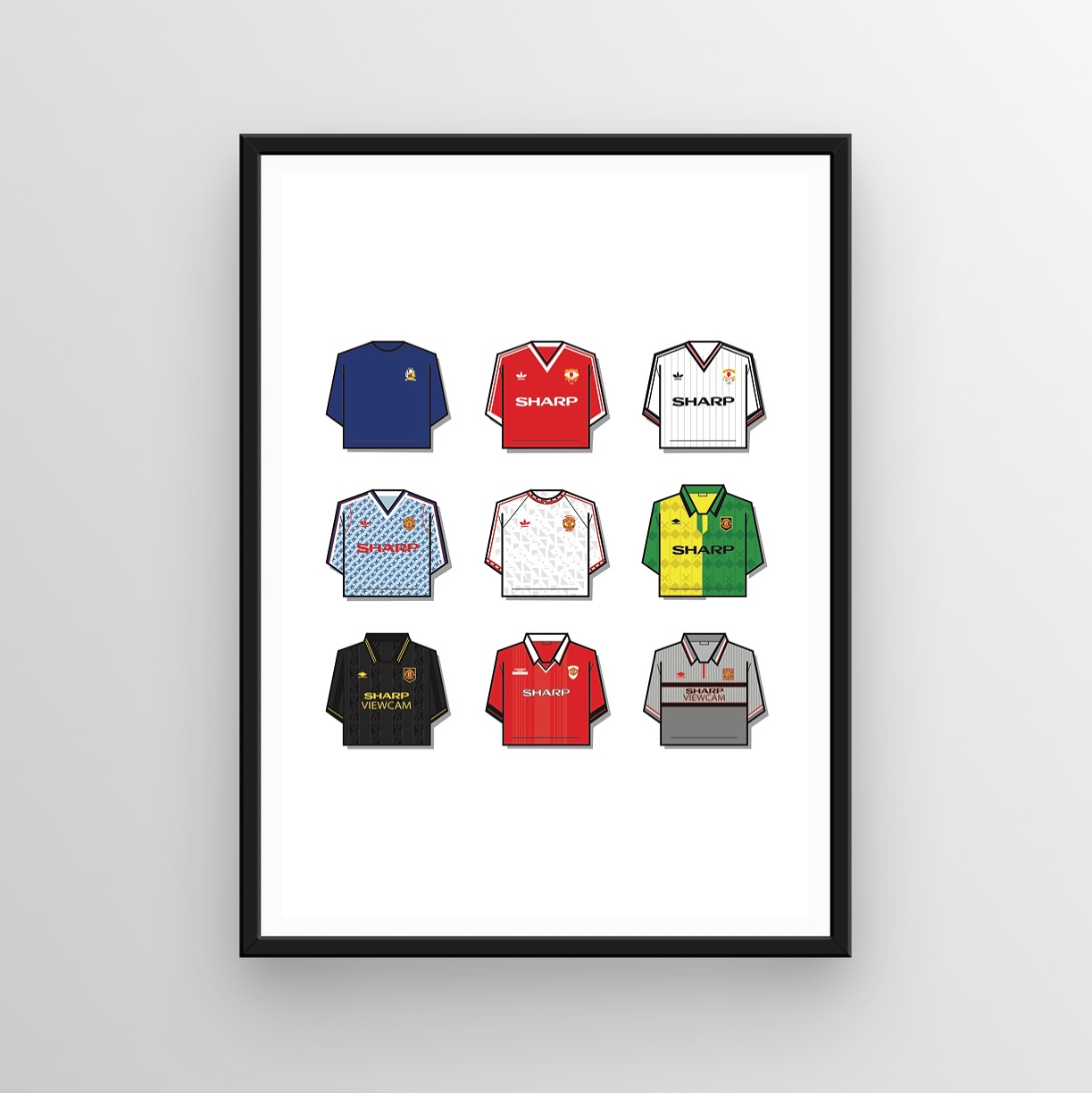 Man United Shirt History Print