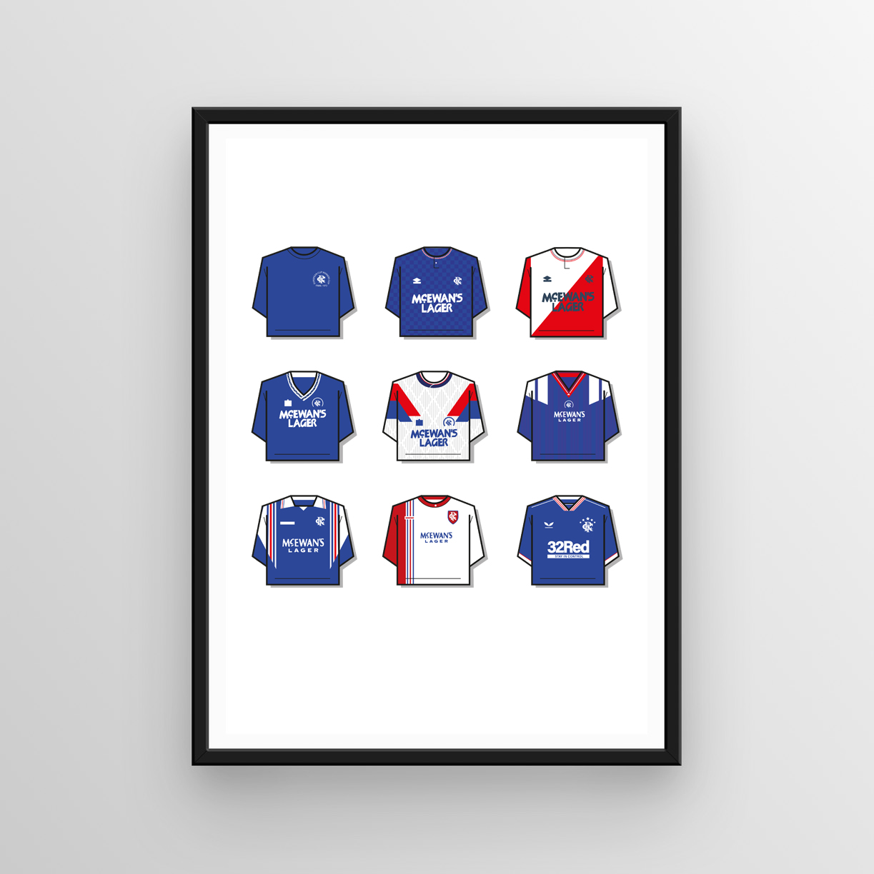 Rangers Shirt History Print