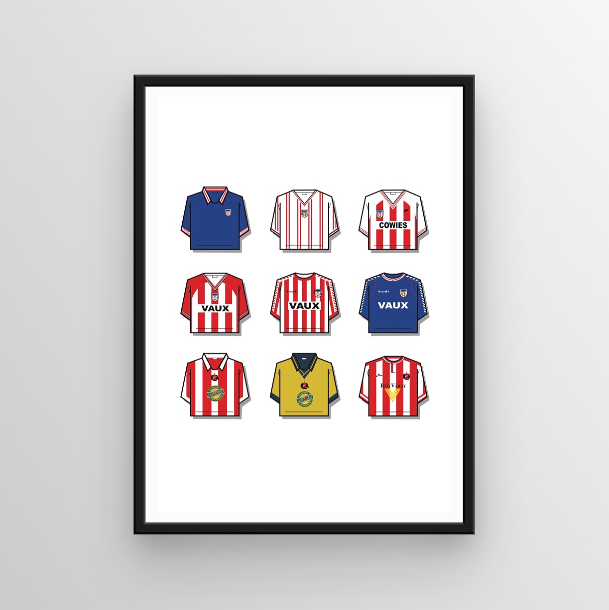 Sunderland Shirt History Print