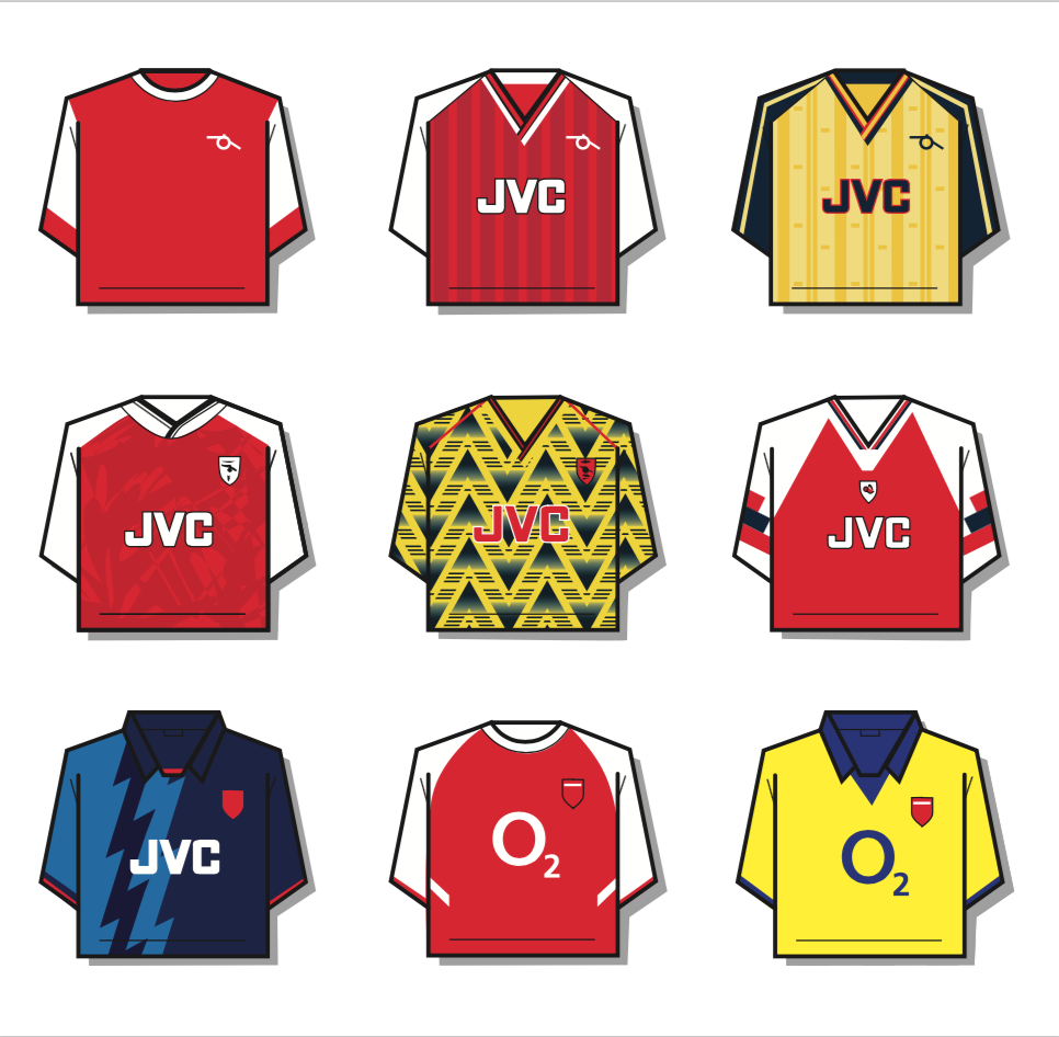 Arsenal Shirt History T-Shirt - Image 2