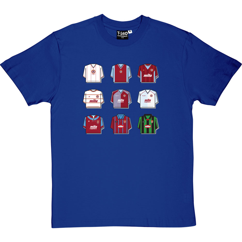 Aston Villa Shirt History T-Shirt - Image 3