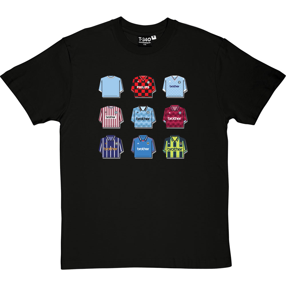 Manchester City Shirt History T-Shirt - Image 4