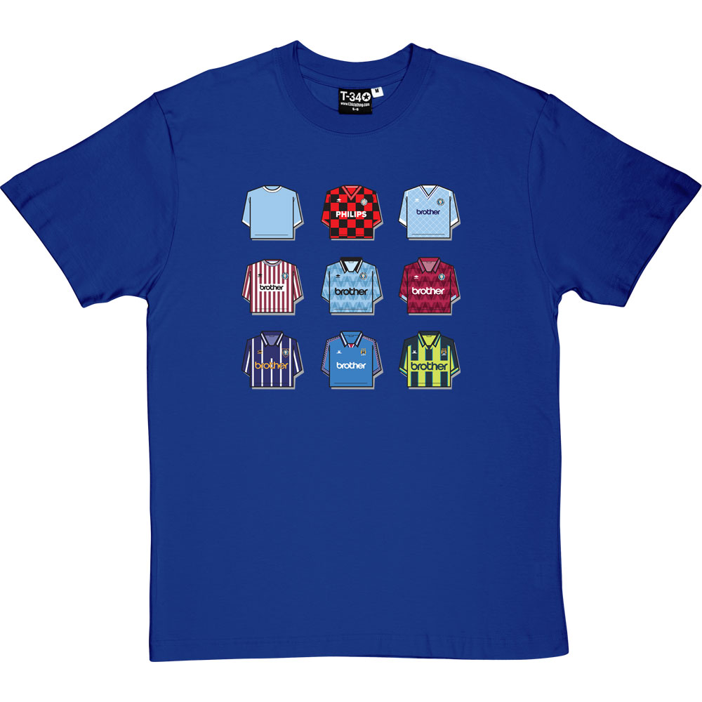Manchester City Shirt History T-Shirt - Image 6