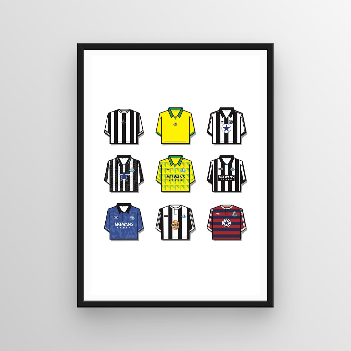 Newcastle Shirt History Print