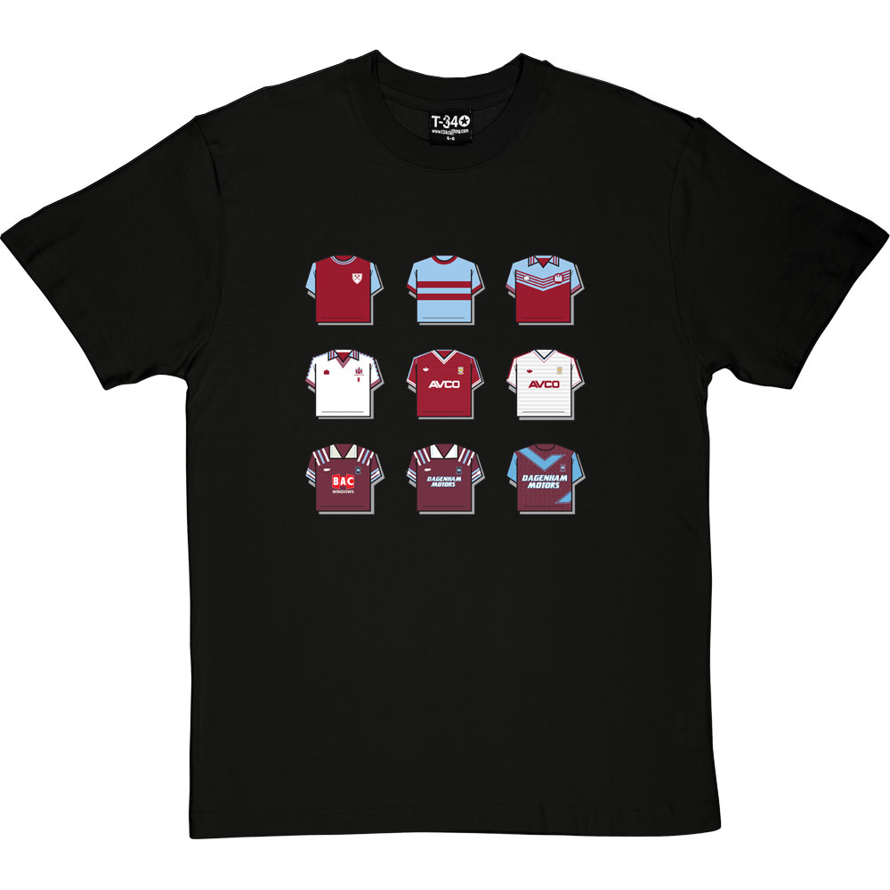 West Ham Shirt History T-Shirt - Image 8