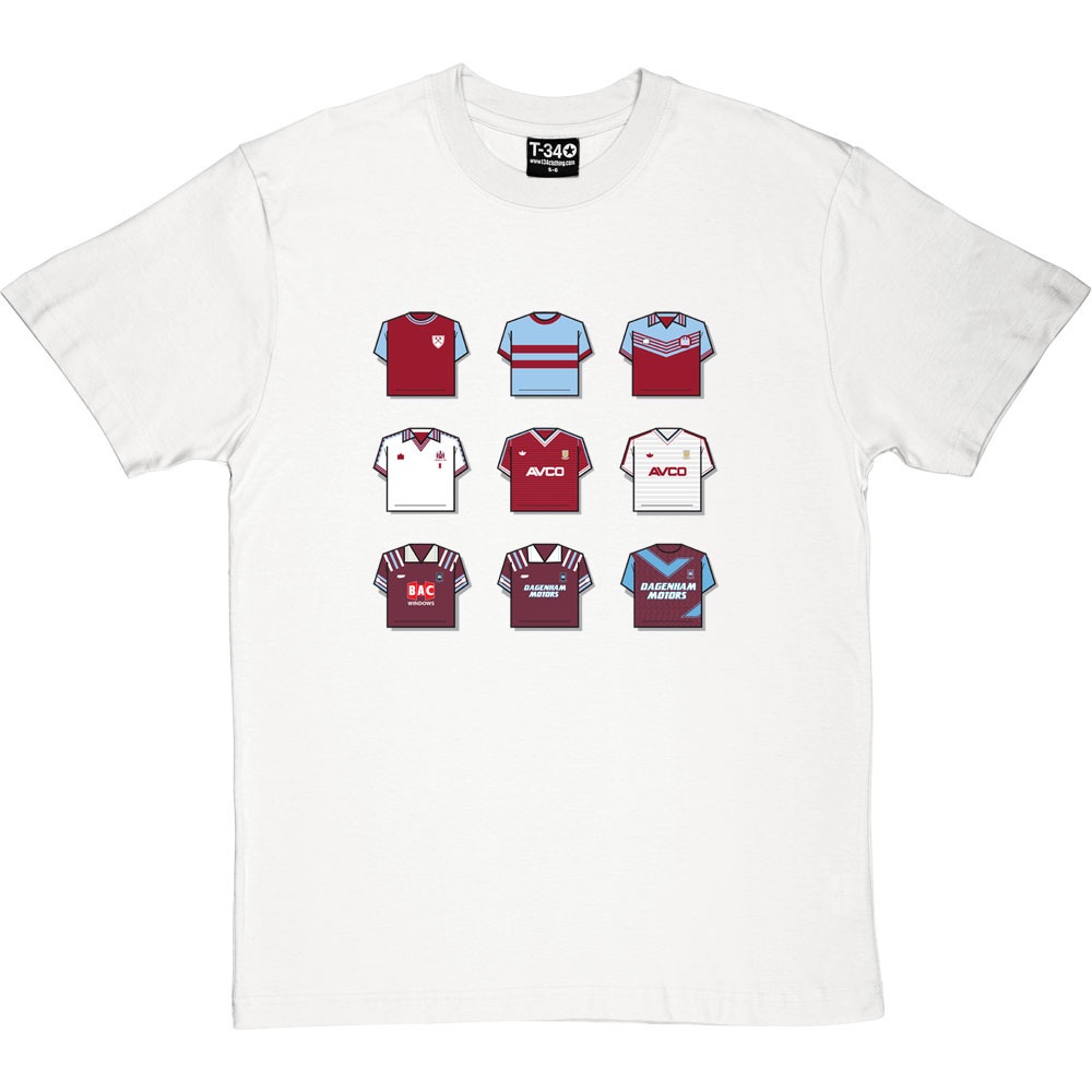West Ham Shirt History T-Shirt - Image 4