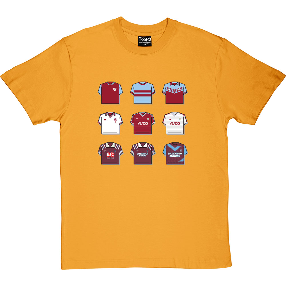 West Ham Shirt History T-Shirt - Image 3